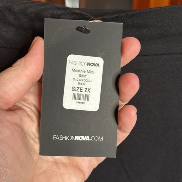 NWT Fashion Nova Melanie Mini Skirt - Black Size 2X - Picture 8 of 11